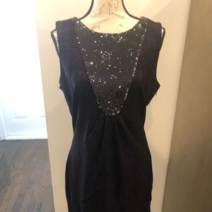 2B Rych Purple, Black, Silver Sequin Dress SZ 12